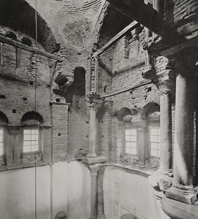 Arta, Epirus. Interior of the Church of Panagia Parigoritissa (Virgin Mary of Consolation). Photograph by Carl Siele, 1910. It was exhibited at the International Exhibition of Rome in 1911.