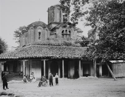 Thessaloniki, Church of Agioi Apostoloi. Photographic copy from a glass plate of Fred Boissonnas, c. 1903-1923. The glass plate is at the Museum of Photography in Thessaloniki.