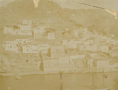 Άποψη της Ύδρας. Φωτογραφία, 1890.