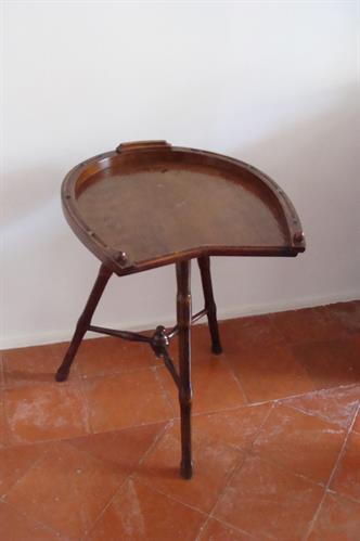 Small wooden table, Lazaros Koundouriotis Historic Residence on Hydra Island