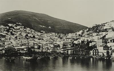 Άποψη της Ύδρας. Φωτογραφία, τέλη 19ου αιώνα.