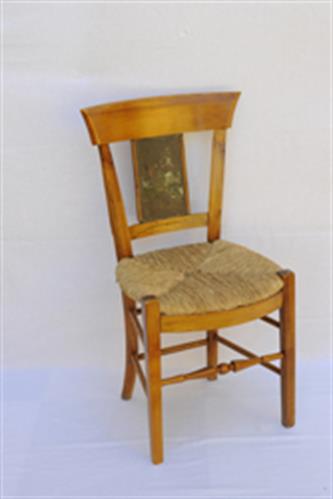 Straw-bottomed chair, Lazaros Koundouriotis Historic Residence on Hydra Island