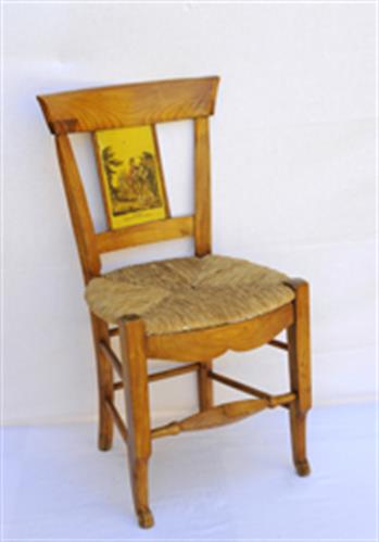 Straw-bottomed chair, Lazaros Koundouriotis Historic Residence on Hydra Island