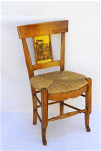 Ξύλινη καρέκλα με ψάθινο κάθισμα, Ιστορική Οικία Λαζάρου Κουντουριώτη-Ύδρα