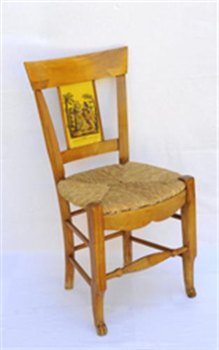 Ξύλινη καρέκλα με ψάθινο κάθισμα, Ιστορική Οικία Λαζάρου Κουντουριώτη-Ύδρα