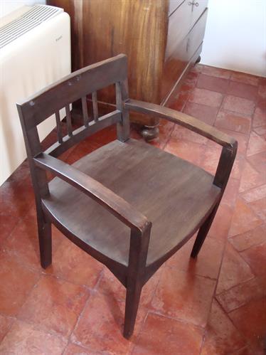 Wooden armchair, Lazaros Koundouriotis Historic Residence on Hydra Island