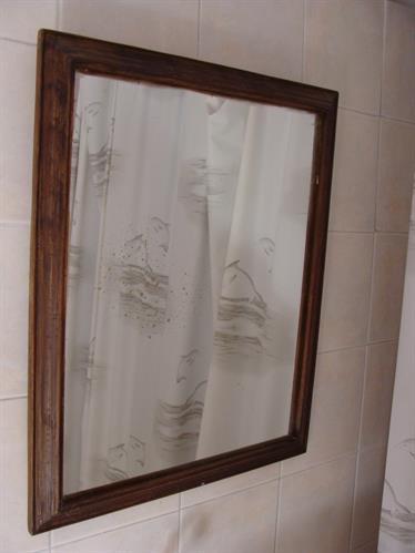 Mirror with plain wooden frame, Lazaros Koundouriotis Historic Residence on Hydra Island