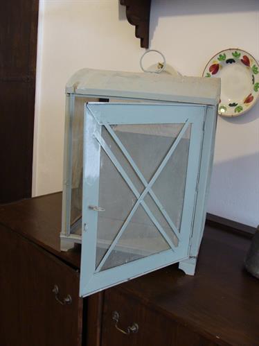 &quot;Fanari&quot;, hanging metal basket for foods, Lazaros Koundouriotis Historic Residence on Hydra Island