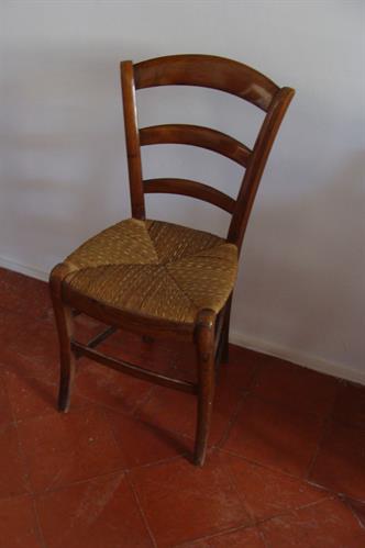 Straw-bottomed chair, Lazaros Koundouriotis Historic Residence on Hydra Island
