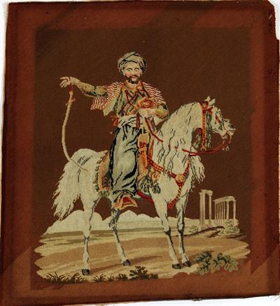 Embroidery with philhellenic scene.