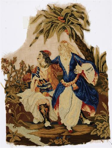 Embroidery with philhellenic scene.