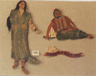 Τμήματα από λάβαρο που χρησιμοποιήθηκε από επαναστατικό σώμα το 1905 στο Θέρισο Κρήτης, της Αρετής Κουρμούλη - Τσιμπουνίδου 1905 (;).