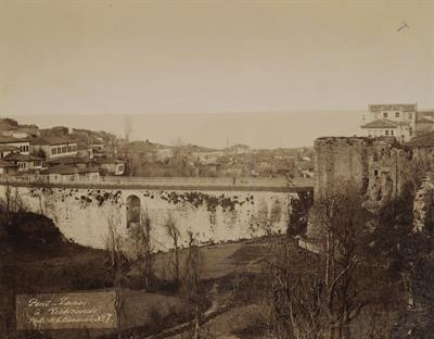 Η γέφυρα του Ζάνου ή Ζαγανού στην Τραπεζούντα του Πόντου, δεκαετία 1890.