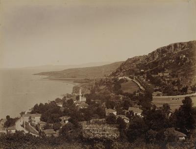 The Dafnountas district and the church of Agios Philippos, the cemeteries area and the chapel of Agios Savvas in Trabzon, Pontus. Photograph by Kakoulis Brothers, 1890&#039;s.