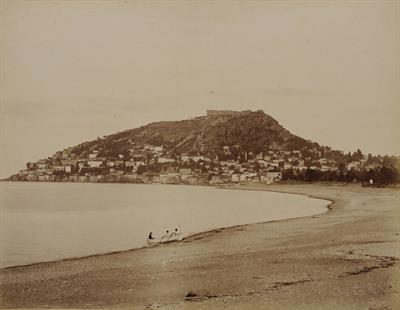 View of the beach and city of Giresun, Pontus. Photograph by Kakoulis Brothers, 1890&#039;s.
