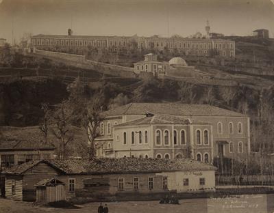 The hospital and the barracks of Trabzon, Pontus. Photograph by Kakoulis Brothers, 1890&#039;s.