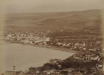 Partial panoramic view of Ordu and the beach, Pontus. Photograph by Kakoulis Brothers, 1890&#039;s.