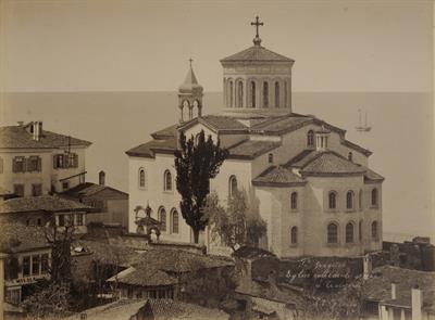 The cathedral of Agios Gregorios of Nyssa in Trabzon, Pontus. Photograph by Kakoulis Brothers, 1890&#039;s.