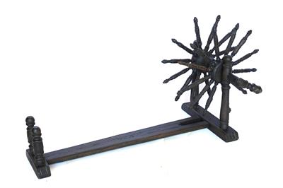 Wooden spinning wheel, Lazaros Koundouriotis Historic Residence on Hydra Island.