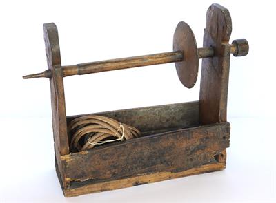 Wooden tool for rolling the yarn, Lazaros Koundouriotis Historic Residence on Hydra Island