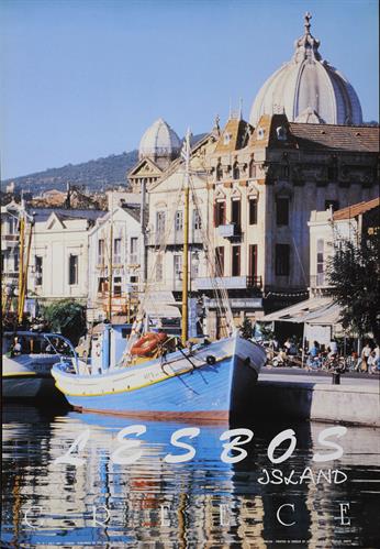 &quot;LESBOS ISLAND - GREECE&quot; (ΛΕΣΒΟΣ - ΕΛΛΑΔΑ). Τουριστική διαφημιστική αφίσα του Ελληνικού Οργανισμού Τουρισμού (ΕΟΤ), 1991.
