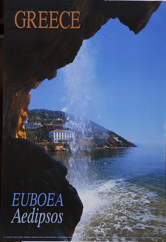 &quot;GREECE - EUBOEA, AEDIPSOS&quot; (ΕΛΛΑΔΑ - ΕΥΒΟΙΑ, ΑΙΔΗΨΟΣ). Τουριστική διαφημιστική αφίσα του Ελληνικού Οργανισμού Τουρισμού (ΕΟΤ), 2009.