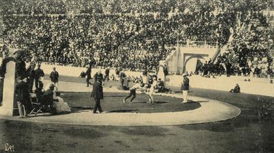 Ολυμπιακοί Αγώνες 1906. Αγώνες πάλης στο Παναθηναϊκό Στάδιο. Επιστολικό Δελτάριο.