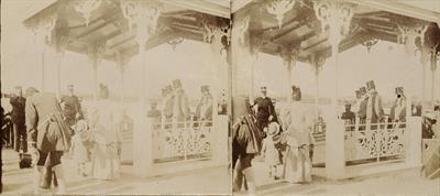 Olympic Games 1896. The platform of dignitaries at the velodrome of Faliro. Photograph.