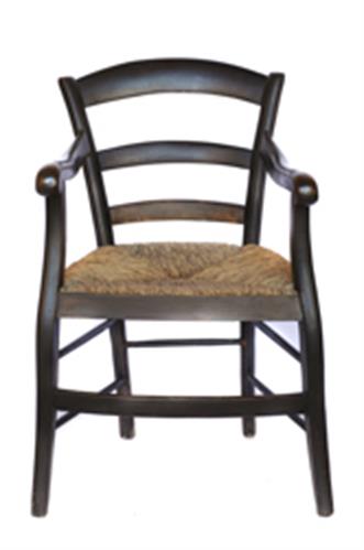 Straw-bottomed armchair, Lazaros Koundouriotis Historic Residence on Hydra Island