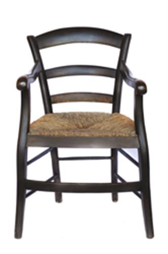 Ξύλινη πολυθρόνα με ψάθινο κάθισμα, Ιστορική Οικία Λαζάρου Κουντουριώτη-Ύδρα
