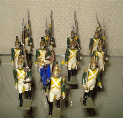 Coloured model made of lead, representing an officer of the french army during the Napoleonic wars (1803-1815)