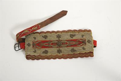 Gold embroidered selahlik (weapon belt) of Anagnostis Papatsoris.