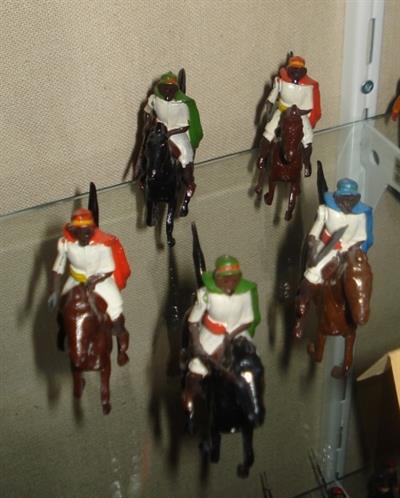 Coloured model made of lead, representing an Arab Bedouin on horseback, during the Battle of the Pyramids in 1798
