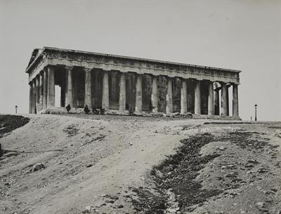 Βορειοανατολική άποψη του Ναού του Ηφαίστου στην Αρχαία Αγορά της Αθήνας. Φωτογραφία, περ. 1900.