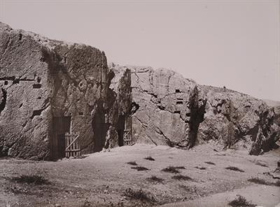 Prison of Socrates at the Hill of the Muses in Athens. Photograph by Romaidis brothers.