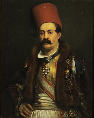 Προσωπογραφία του Ιωάννη Κωλέττη, ελαιογραφία σε μουσαμά.