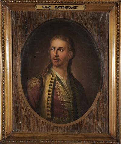Portrait of Ilias Mavromichalis, oil painting on canvas.