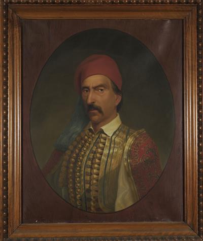 Portrait of Christodoulos Chatzichristos, oil painting.