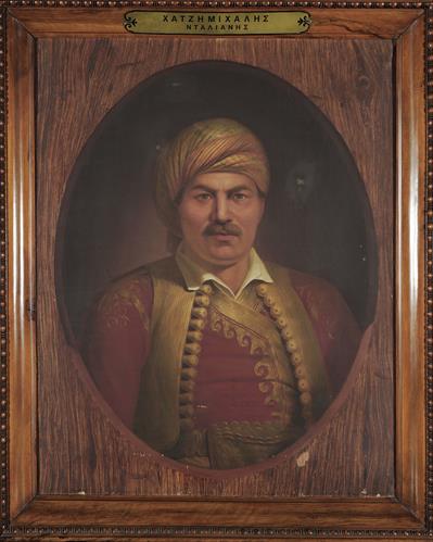 Portrait of Chatzimichalis Dalianis, oil painting on canvas.