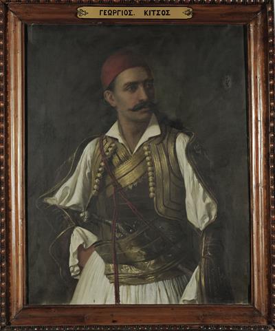 Portrait of Georgios Kitsos, oil painting on canvas.