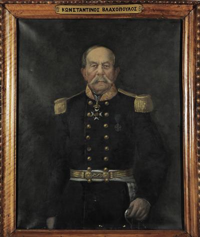 Προσωπογραφία του Κωνσταντίνου Βλαχόπουλου, ελαιογραφία σε μουσαμά.