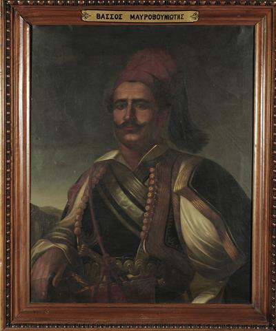 Προσωπογραφία του Βάσου Μαυροβουνιώτη, ελαιογραφία σε μουσαμά.