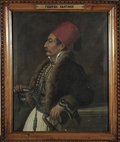 Προσωπογραφία του Γεωργίου Βαλτινού, ελαιογραφία σε μουσαμά.