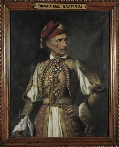 Προσωπογραφία του Θανασούλα Βαλτινού, ελαιογραφία σε μουσαμά.