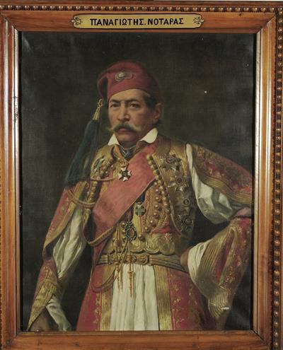 Προσωπογραφία του Παναγιώτη Νοταρά, ελαιογραφία σε μουσαμά.
