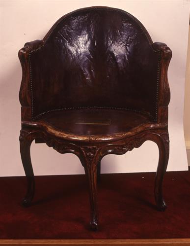 Wooden armchair of Adamantios Korais (1748-1833), one of the most important figures of Greek Enlightement