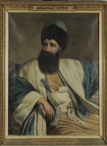 Προσωπογραφία του Μιχαήλ (Βόδα) Σούτσου, ελαιογραφία σε μουσαμά.