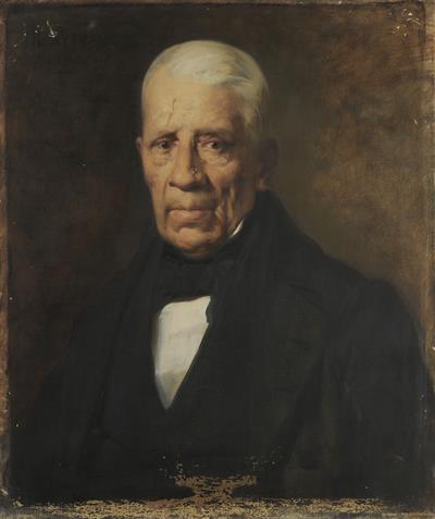 Portrait of Nikolaos Renieris, oil painting on canvas by Nikiforos Lytras, 1890.