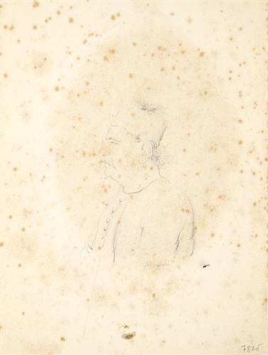 &quot;Miaouli&quot;, Προσωπογραφία του Ανδρέα Μιαούλη, μολύβι σε χαρτί, πριν το 1890.