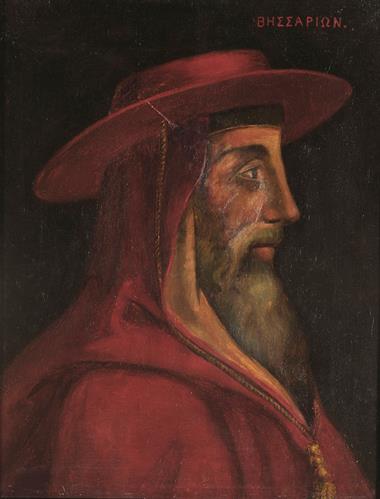 &quot;ΒΗΣΣΑΡΙΩΝ&quot;, Προσωπογραφία του Βησσαρίωνος (1403-1472), ελαιογραφία σε μουσαμά του Αυγούστου Πικαρέλλη.